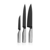 Set de 3 cutite WMF Ultimate Black, Diamond Cut