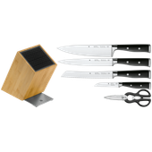 Set de 4 cutite si foarfeca WMF Grand Class, suport inclus