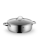 Tigaie pentru servirea tocanitelor WMF de 28 cm cu capac, argintiu