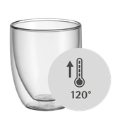 Set de 2 pahare cu perete dublu pentru cappuccino WMF Kult, sticla