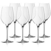 Set 6 pahare cu picior pentru vin alb WMF Easy Plus, cristal