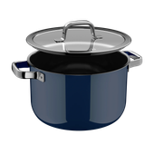 Set 4 oale cu capac WMF Fusiontec Mineral Pro, inductie, ocean blue