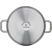 Oala cu capac WMF Iconic, 28 cm, Cromargan®, baza TransTherm®