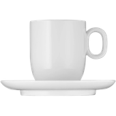 Set 2 cesti cu farfurii WMF Barista, 170 ml, portelan alb