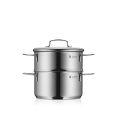 Oala pentru gatit la abur WMF Mini, 16 cm, 1.5L, Cromargan®, argintiu
