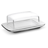 Farfurie pentru unt WMF Beurrier Loft Brunch cu capac, 18 x 9 x 6.5 cm