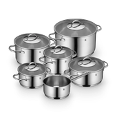 Set de 6 oale cu capac WMF Aparto, inductie, Cromargan®