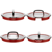 Oala inalta cu capac WMF Function 4, 24 cm, 8.8L, Cromargan®, argintiu