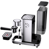 Espressor manual WMF Lono, 15 bari, duza cappuccino, argintiu