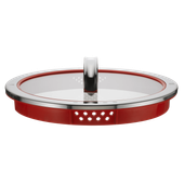 Capac de sticla WMF Function 4, 24 cm, 4 functii, Cromargan®, rosu