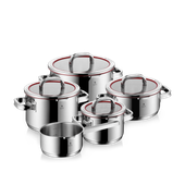 Set de 5 piese WMF Function, Cromargan®, baza TransTherm®, argintiu
