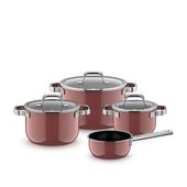 Set 4 oale cu capac WMF Fusiontec Mineral Pro, inductie, rose quartz