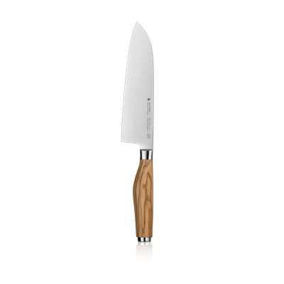 Cutit santoku WMF Grand Wood, lama 18 cm, maner din lemn