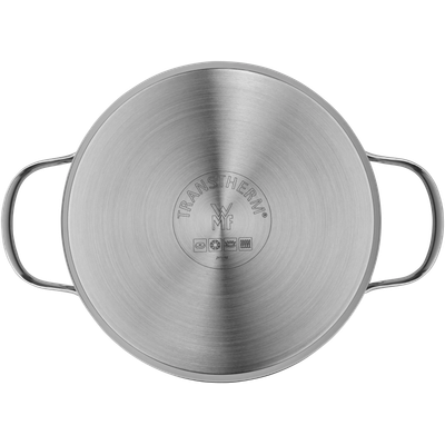 Set de 5 piese WMF Aparto, capac de sticla, margini turnare, argintiu