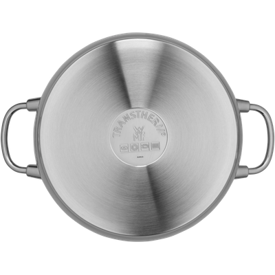 Oala cu capac WMF Quality One, 24 cm, 3.89 L, Cromargan®, argintiu