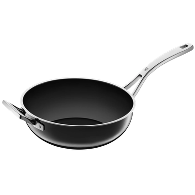 Tigaie wok WMF Fusiontec, 28 cm, Cromargan®, inductie, negru