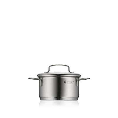 Oala joasa cu capac WMF Mini, 12 cm, 0.7L, Cromargan®, argintiu