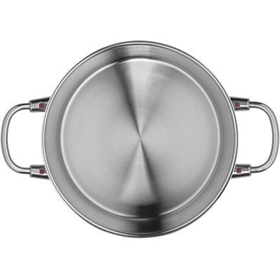 Oala cu capac WMF Quality One, 24 cm, 3.89 L, Cromargan®, argintiu