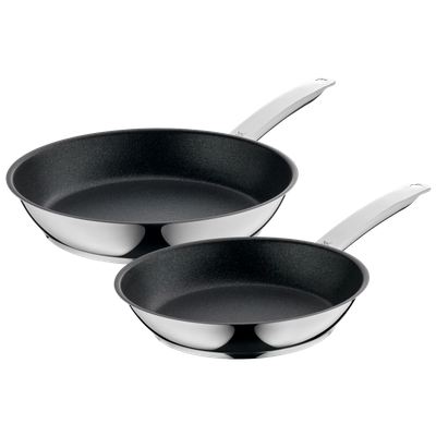 Set 2 tigai WMF PermaDur Advance, 24 & 28 cm, inductie, Cromargan®