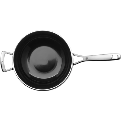 Tigaie wok WMF Fusiontec, 28 cm, Cromargan®, inductie, negru
