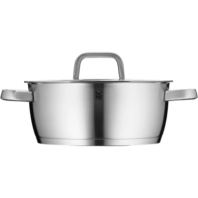 Cratita cu capac WMF Iconic, 24 cm, Cromargan®, baza TransTherm®