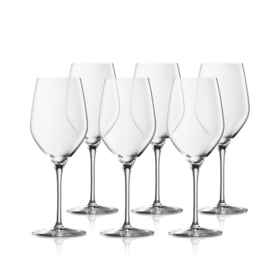Set 6 pahare cu picior pentru vin alb WMF Easy Plus, cristal