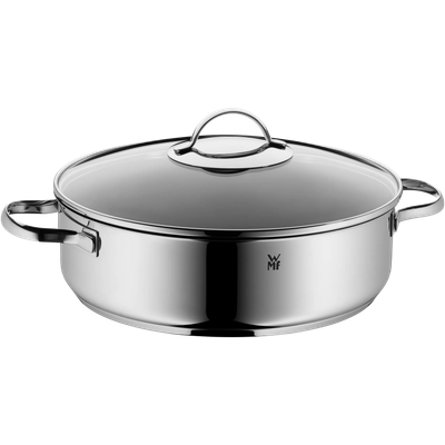 Tigaie pentru servirea tocanitelor WMF de 28 cm cu capac, argintiu