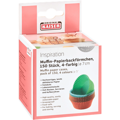 Set 150 forme pentru briose KAISER Inspiration, 7 cm, multicolor