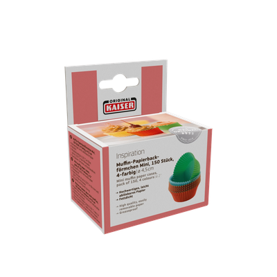 Set 150 forme pentru briose KAISER Inspiration, 4.5 cm, multicolor