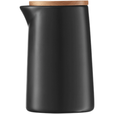 Recipient pentru lapte WMF Kineo, 270 ml, capac lemn, negru mat