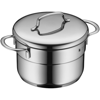Oala inalta cu capac, WMF Mini, 1.3 L, 14 cm, Cromargan®, argintiu 