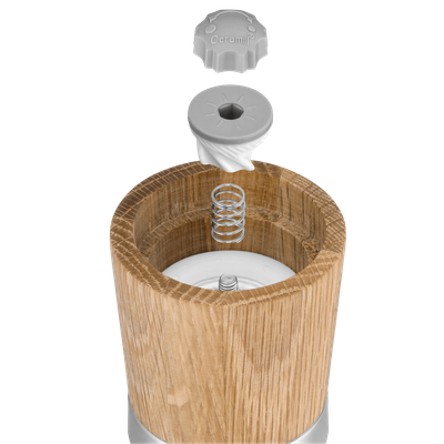Set 2 rasnite pentru sare - piper, WMF Ceramill Nature, lemn cu sticla