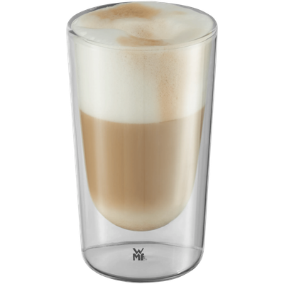 Set de 2 pahare pentru Latte Macchiato WMF Kineo, pereti dubli, transparent