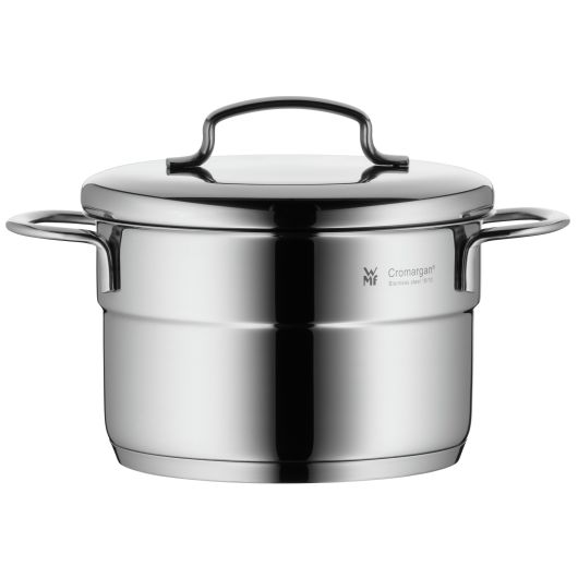 Oala inalta cu capac, WMF Mini, 1.3 L, 14 cm, Cromargan®, argintiu 