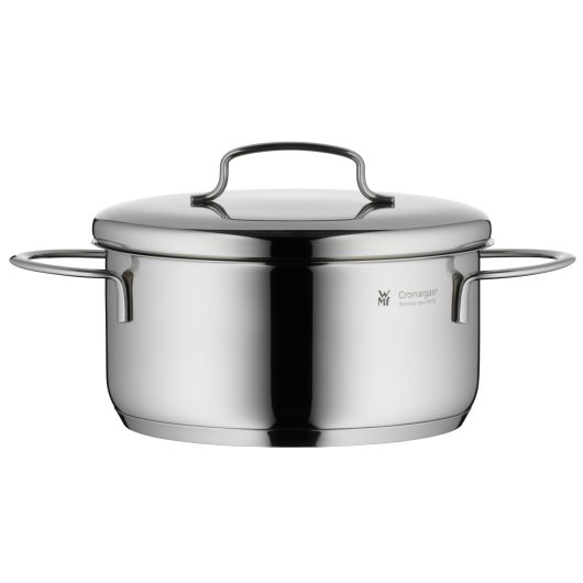 Oala joasa WMF Mini de 16 cm, Cromargan®, baza TransTherm®, argintiu