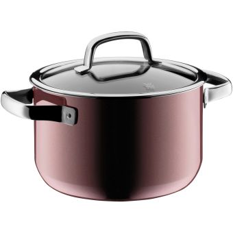 Oala cu capac de sticla WMF Fusiontec Mineral, 20 cm, 3.7L, inductie