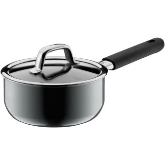 Cratita cu capac WMF Fusiontec Mineral, 16 cm, 1.3L, inductie, gri