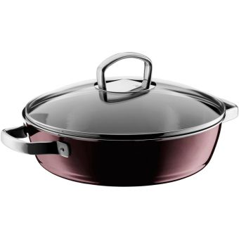 Cratita cu capac WMF Fusiontec Mineral, 28 cm, 4.1L, inductie, rose