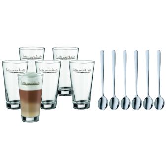 Set pahare si lingurite Latte Macchiato WMF Clever & More, 12 piese