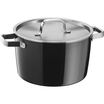 Oala cu capac WMF Fusiontec Aromatic, 24 cm, inductie, negru
