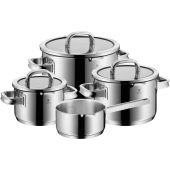 Set de 4 piese cu capac WMF Function 4, Black Edition, margini turnare