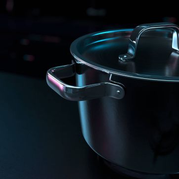 Cratita cu capac WMF Fusiontec Aromatic Black, 28 cm, 5.9 L, inductie