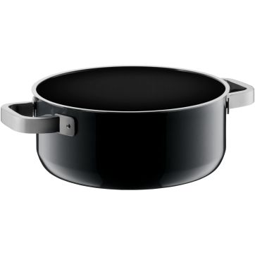 Oala cu capac WMF Fusiontec Functional, 24 cm, 4.4L, inductie, negru