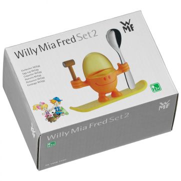Suport pentru servit oua fierte WMF McEgg, cu lingura ou, portocaliu Suport pentru servit oua fierte WMF McEgg, cu lingura ou, portocaliu