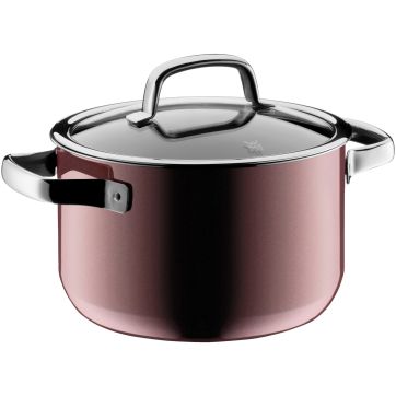 Oala cu capac de sticla WMF Fusiontec Mineral, 20 cm, 3.7L, inductie