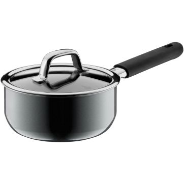 Cratita cu capac WMF Fusiontec Mineral, 16 cm, 1.3L, inductie, gri