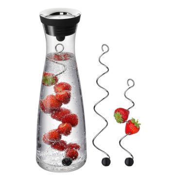 Carafa de apa WMF Basic, 1L, 2 accesorii pentru fructe, 38 cm inaltime