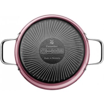 Oala inalta WMF Fusiontec Aromatic, 24 cm, 6.2 litri, inductie, roz