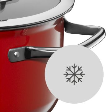Oala cu capac de sticla WMF Fusiontec Compact, 24 cm, 5.9L, inductie