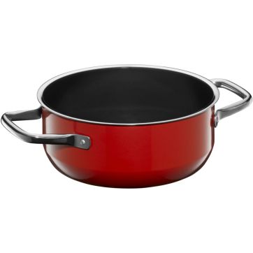 Oala joasa cu capac WMF Compact Red, 18 cm, 1.8 L, inductie, rosu